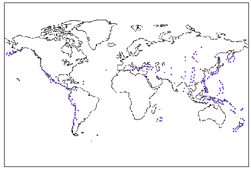 World Earthquake  on The Map Below Shows The Distribution Of Earthquakes Around The World